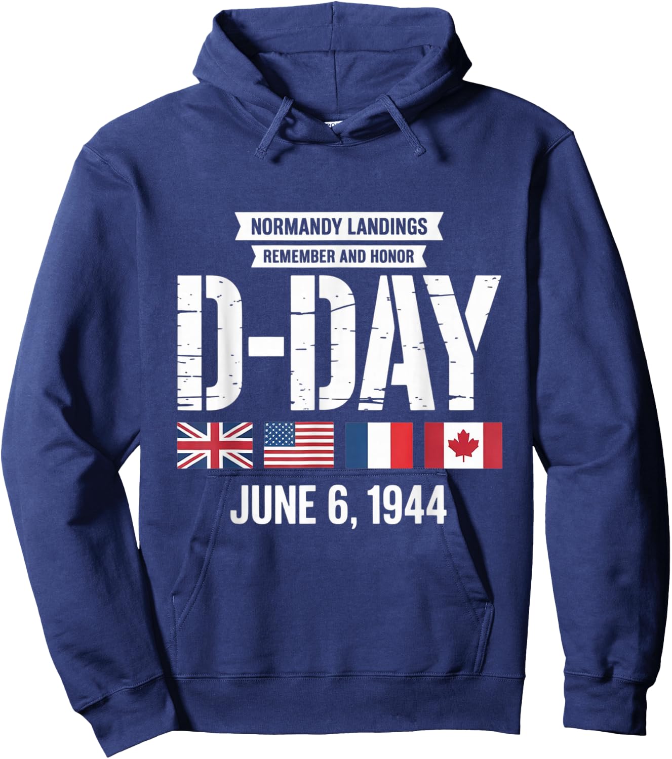 D-Day 82nd Anniversary Remembrance 1944-2026 Veteran Day Hoodie - Hoodie | Navy