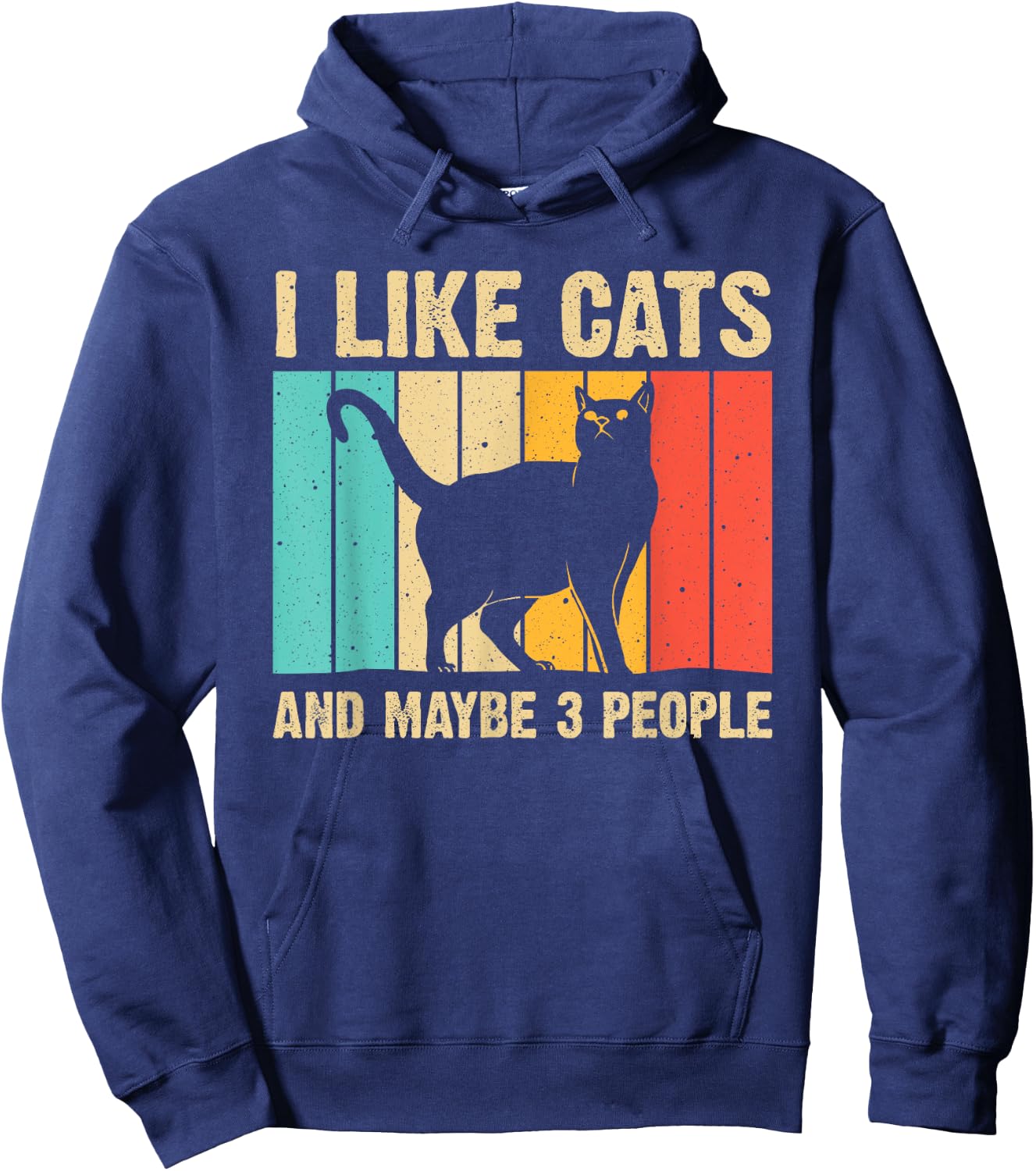 Funny Cat Design Cat Lover Women Animal Introvert Hoodie - Hoodie | Navy