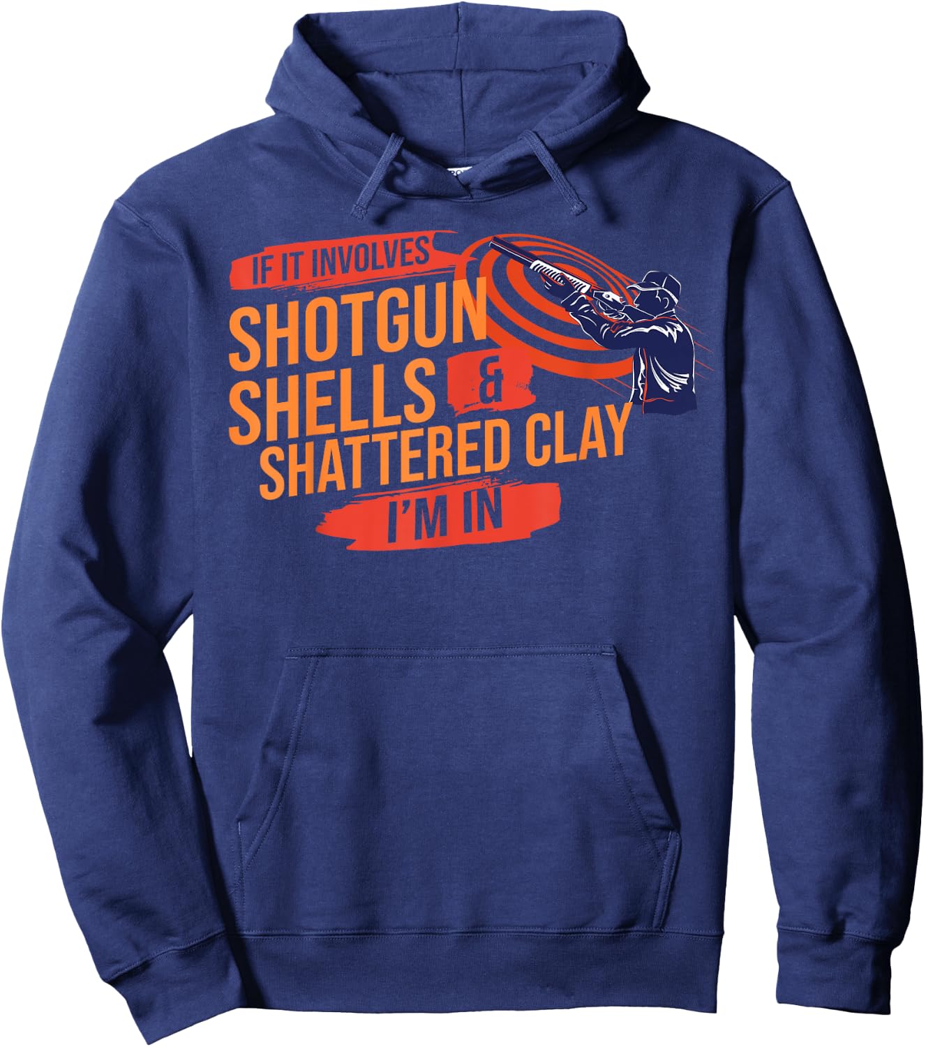 Sporting Clay Shooting Trap Skeet Shooting Hoodie - Hoodie | Navy