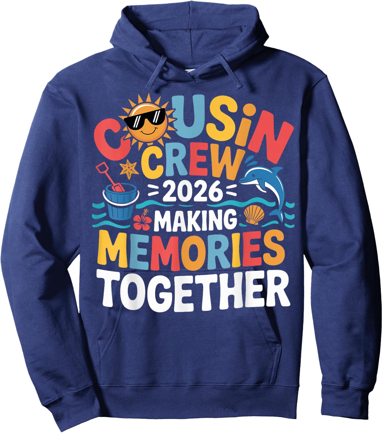 Cousin Crew 2026 Making Memories Summer Family Vacation Kids Hoodie - Hoodie | Navy