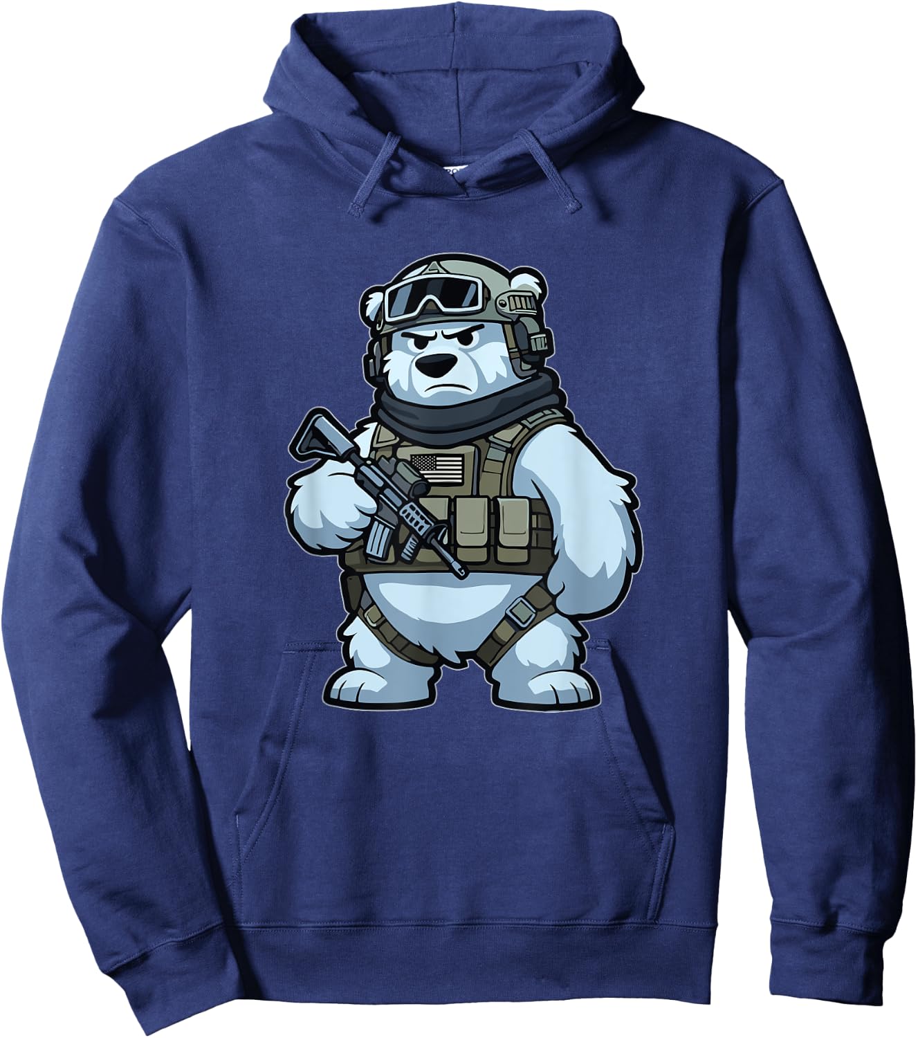 Christmas Drink Infantry Polar Bear Veteran Men Women Gift Hoodie - Hoodie | Navy