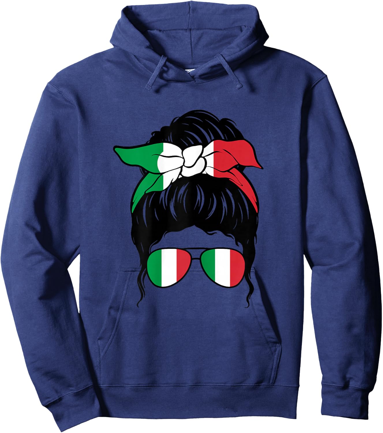 Italian Italian Flag Italian Girl Ragazza Italiana , Black, S Hoodie - Hoodie | Navy