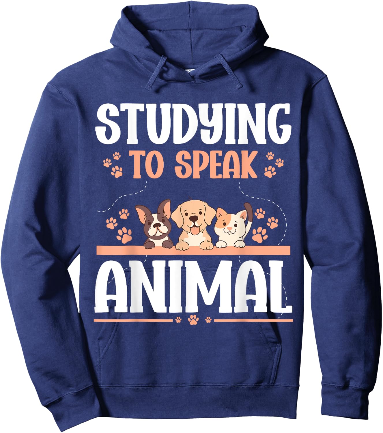 Future Veterinarian Studying To Speak Animal Future Vet Hoodie - Hoodie | Navy