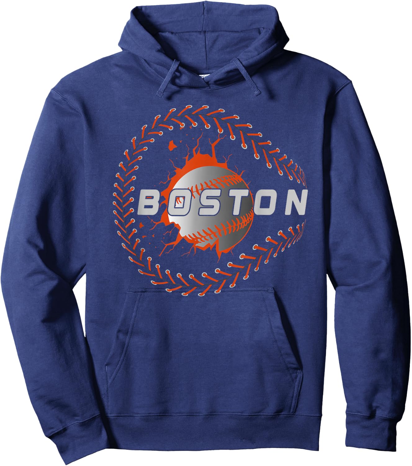 Vintage Boston Baseball & Men, Boston Baseball Hoodie - Hoodie | Navy