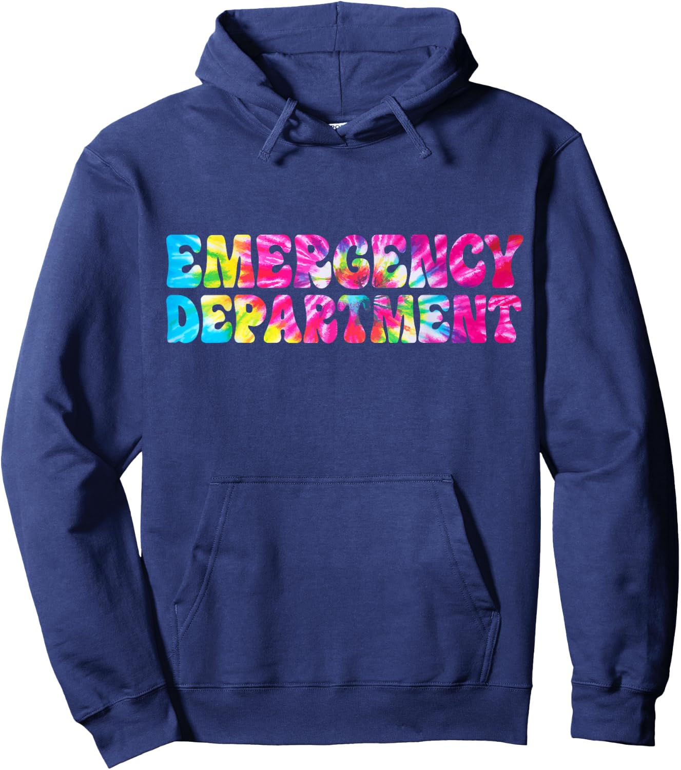 Tie Dye Emergency Department Emergency Room Healthcare Nurse Hoodie - Hoodie | Navy