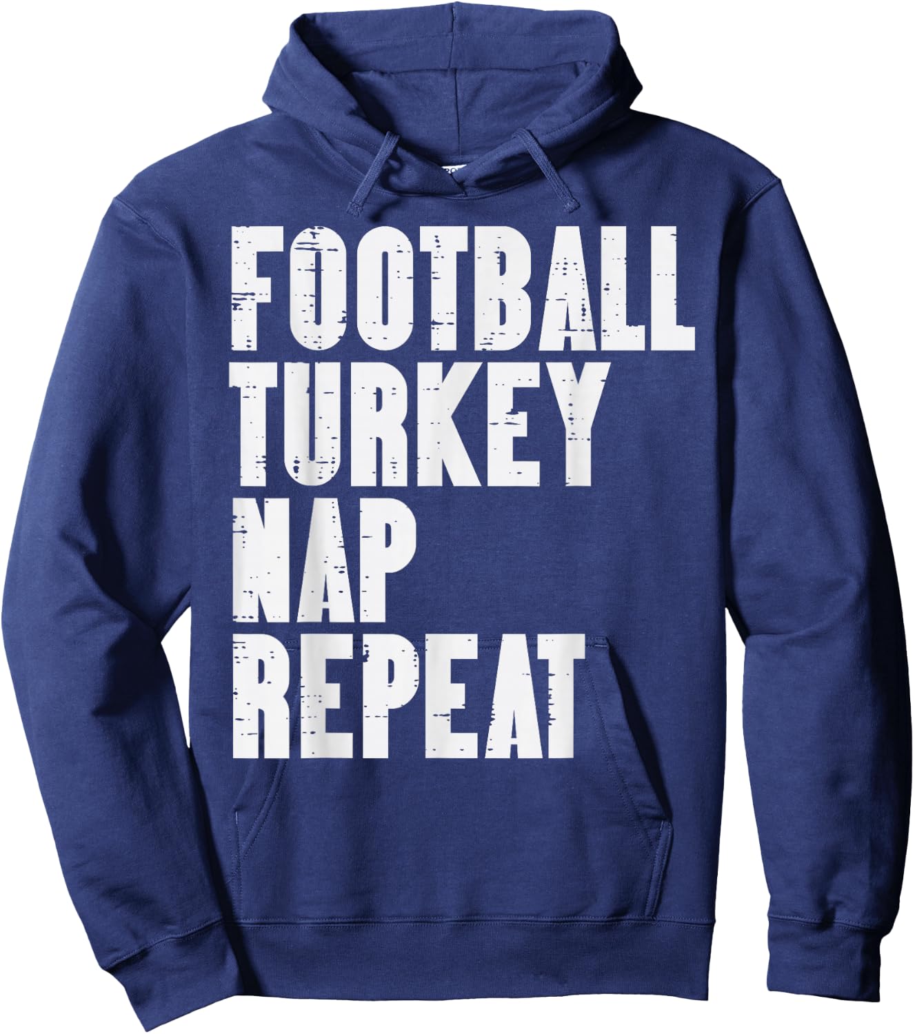 Football Turkey Nap Repeat Funny Sport Thanksgiving Men Boys Hoodie - Hoodie | Navy
