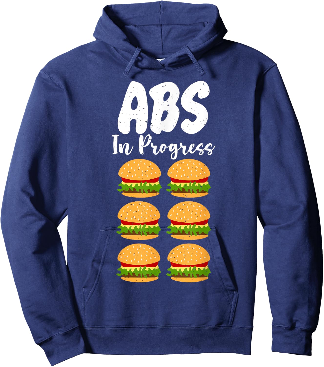 Hamburger Cheeseburger ABS in Progress funny Fast Food Hoodie - Hoodie | Navy
