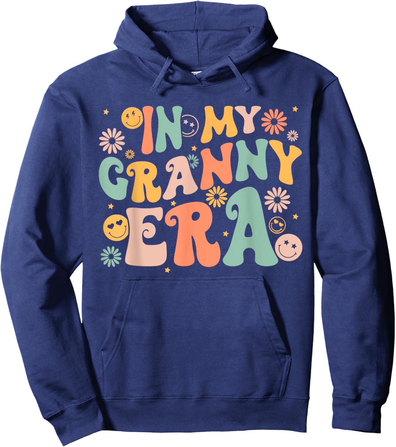 In My Granny Era Groovy Retro Cool for Grandma Mother's Day Hoodie - Hoodie | Navy