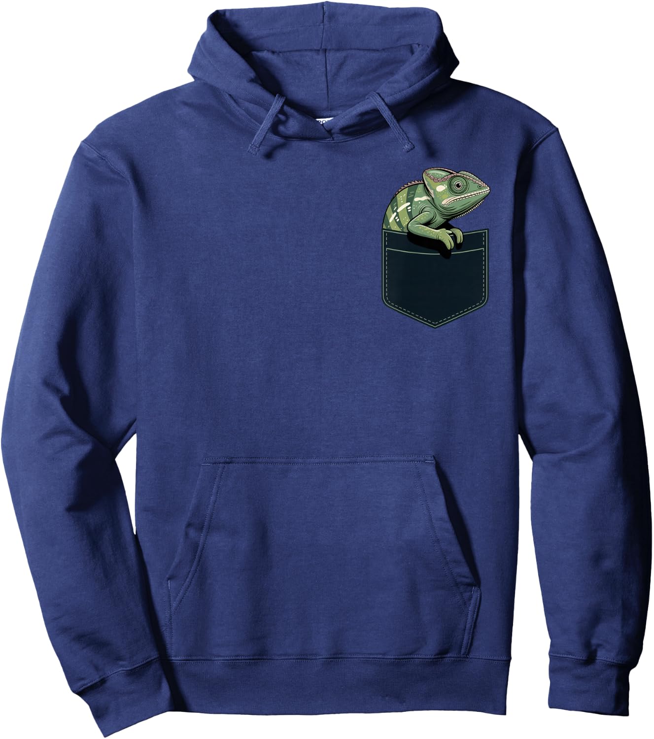 Pocket Chameleon Animal Lover Funny Chill Summer Hoodie - Hoodie | Navy