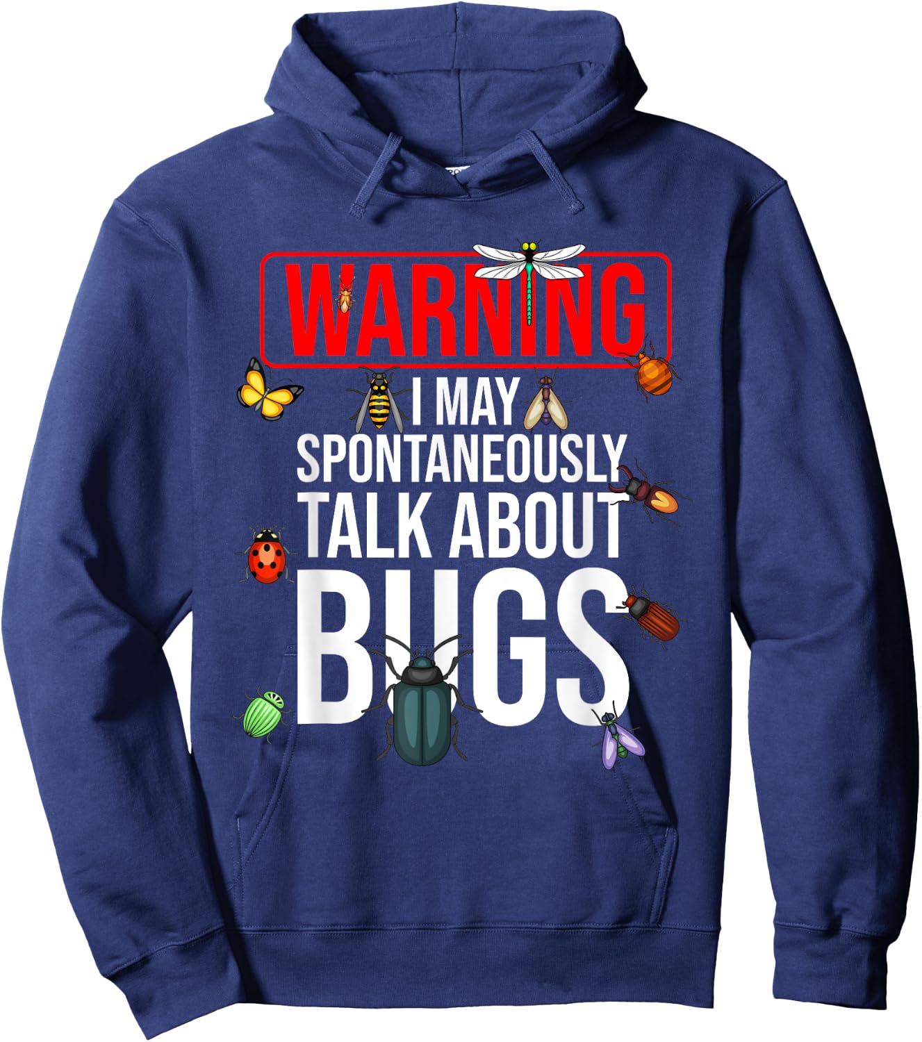 Funny Bug Gift Boys Girls Toddlers Kids Insect Lovers Hoodie - Hoodie | Navy