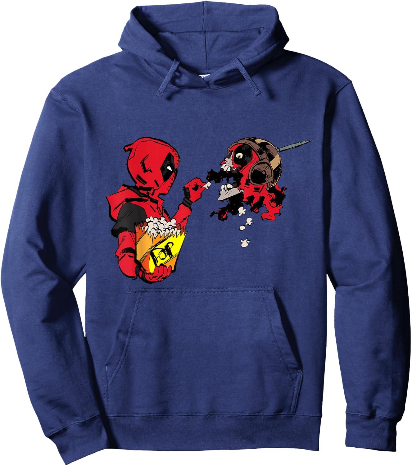 Marvel Studios Deadpool & Wolverine Kidpool Headpool Popcorn Hoodie - Hoodie | Navy