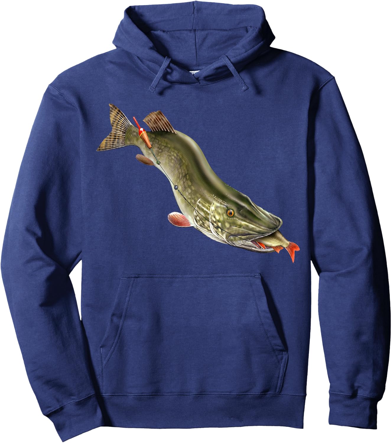 Northern Pike Fishing Fishermen Gifts Men's Northern Pike Fishing Black Small Classic Fit Short Sleeve Cotton Hoodie - Hoodie | Navy