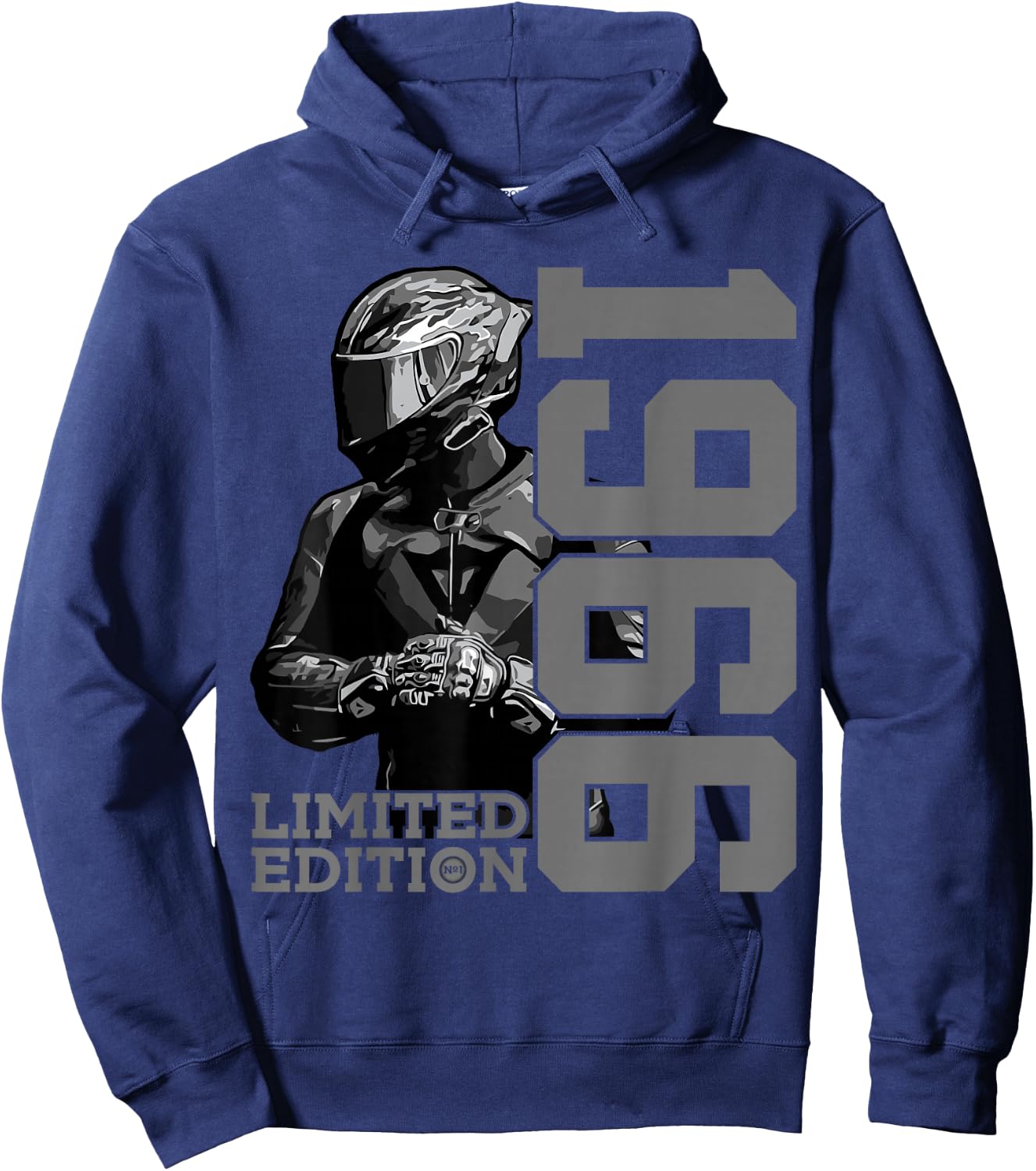 Limited Edition 1966 Biker Motorrad 60. Geburtstag Hoodie - Hoodie | Navy