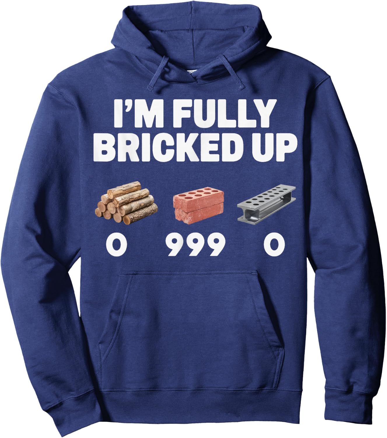 I'm Fully Bricked Up Funny Gamer Meme Gen Z Slang Hoodie - Hoodie | Navy