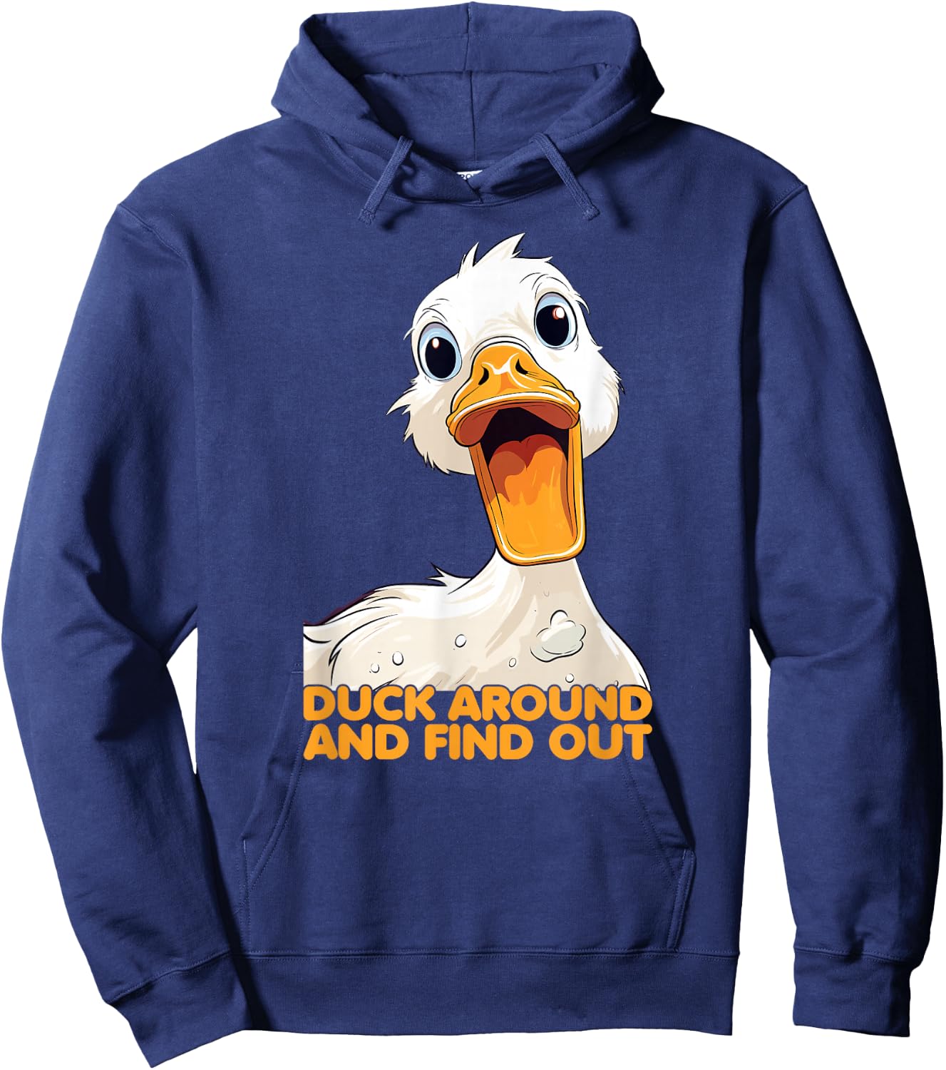 Funny Knife Duck Duck Around and Find Out Hoodie - Hoodie | Navy