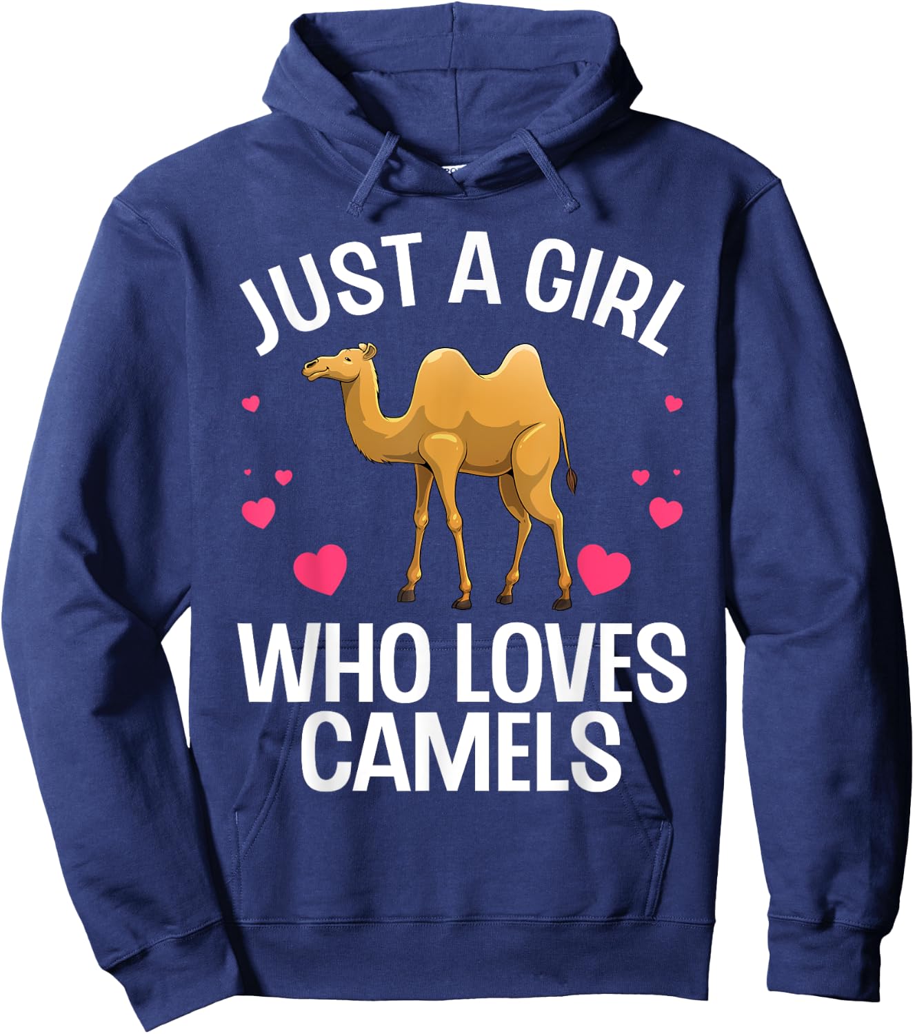 Funny Camel Art Girls Kids Dromedary Camel Lover Hoodie - Hoodie | Navy