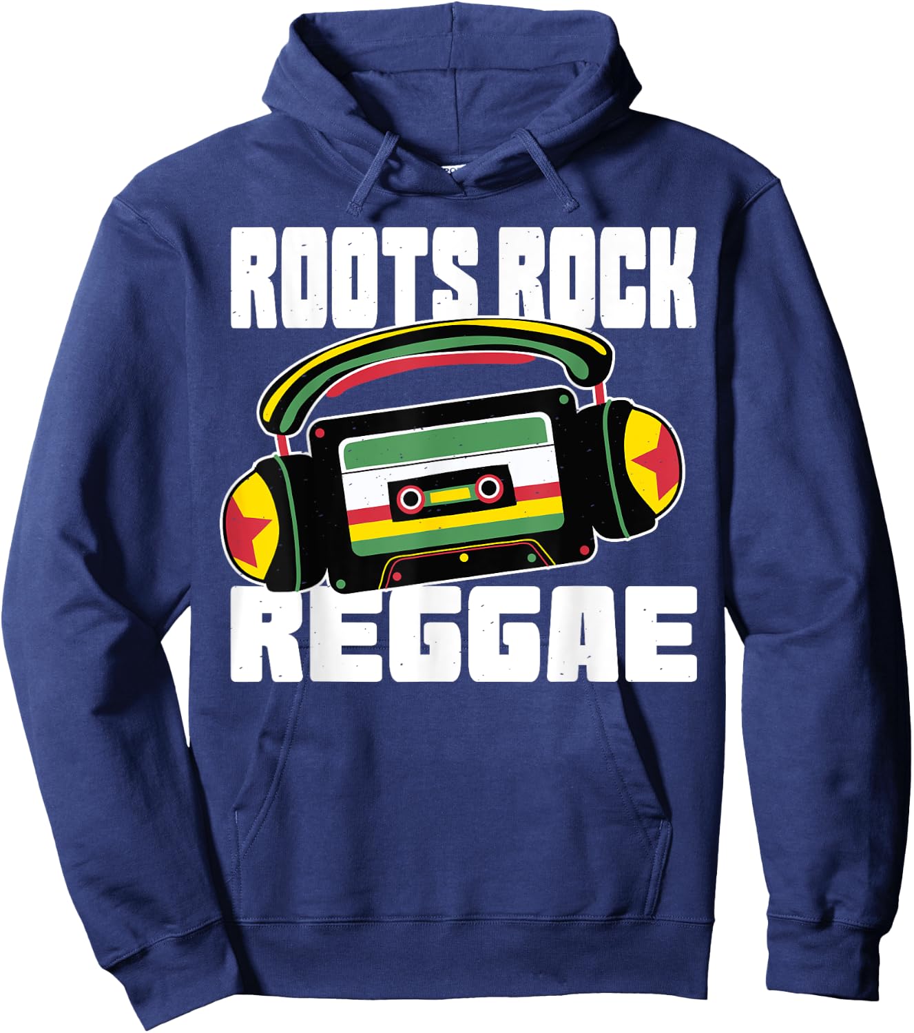 Roots Rock Reggae Music Jamaica Rasta Rastafari Hoodie - Hoodie | Navy