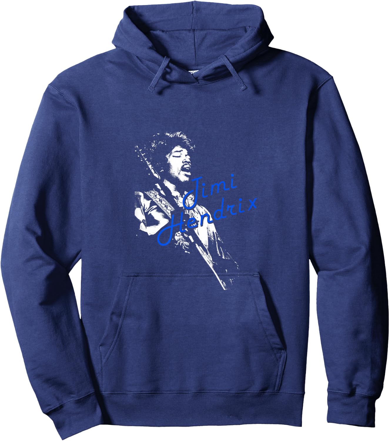 Jimi Hendrix Weiße Silhouette Hoodie - Hoodie | Navy