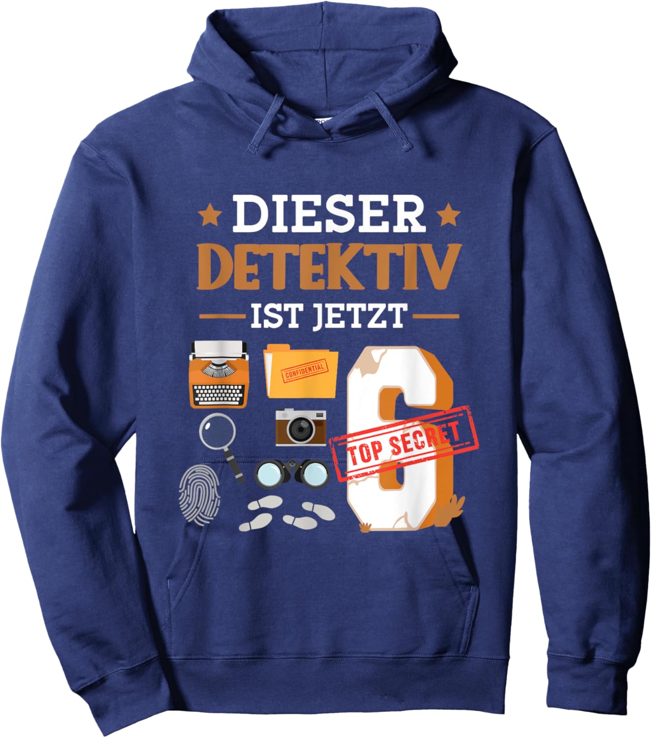 Dieser Detektiv Ist Jetzt 6 - Detektiv 6. Geburtstag Kinder Hoodie - Hoodie | Navy
