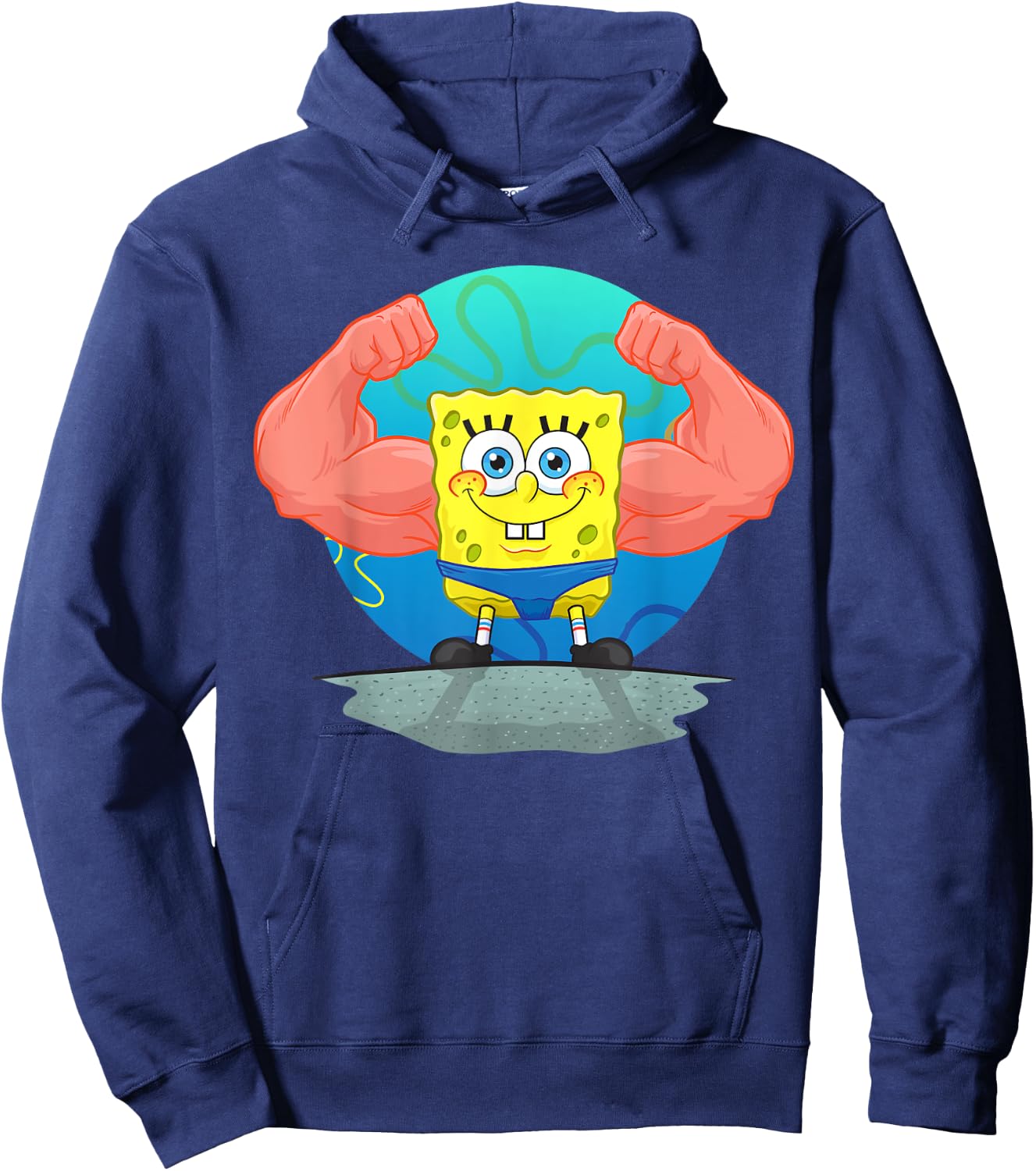 Mademark x SpongeBob SquarePants - SpongeBob MuscleBob BuffPants Hoodie - Hoodie | Navy