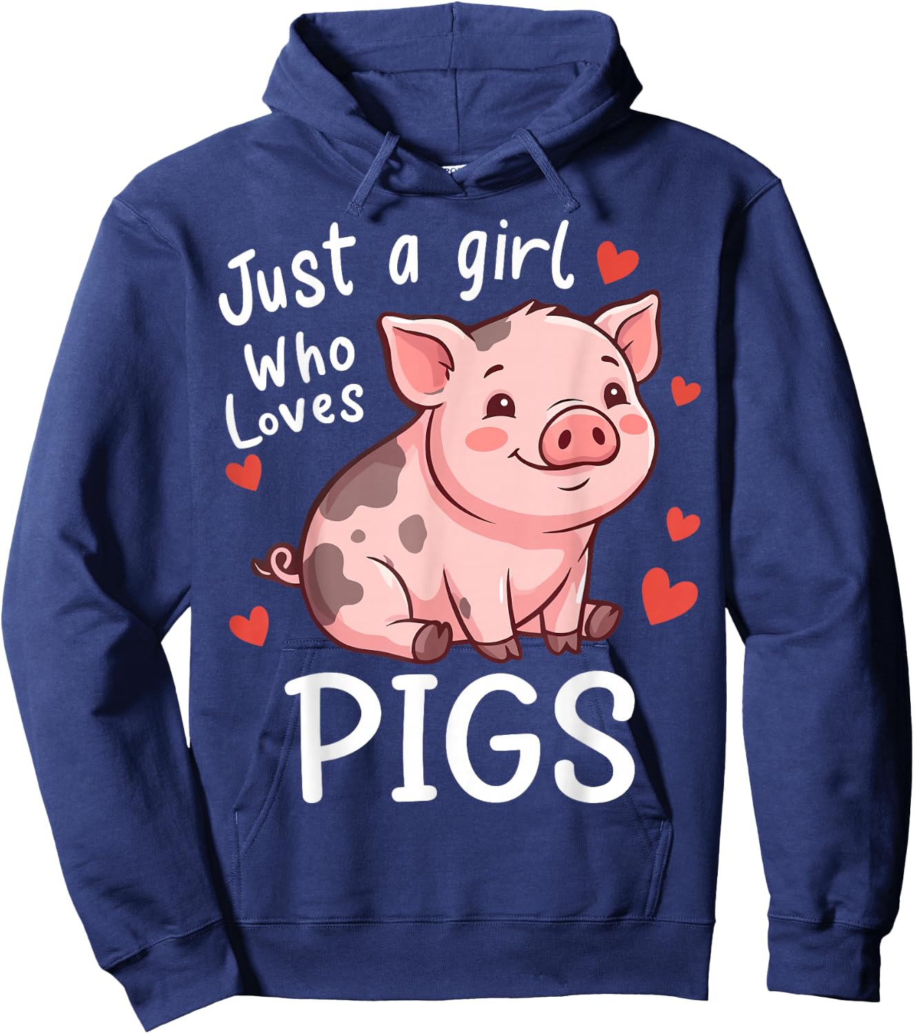 Just a Girl Who Loves Pigs Hoodie - Hoodie | Navy