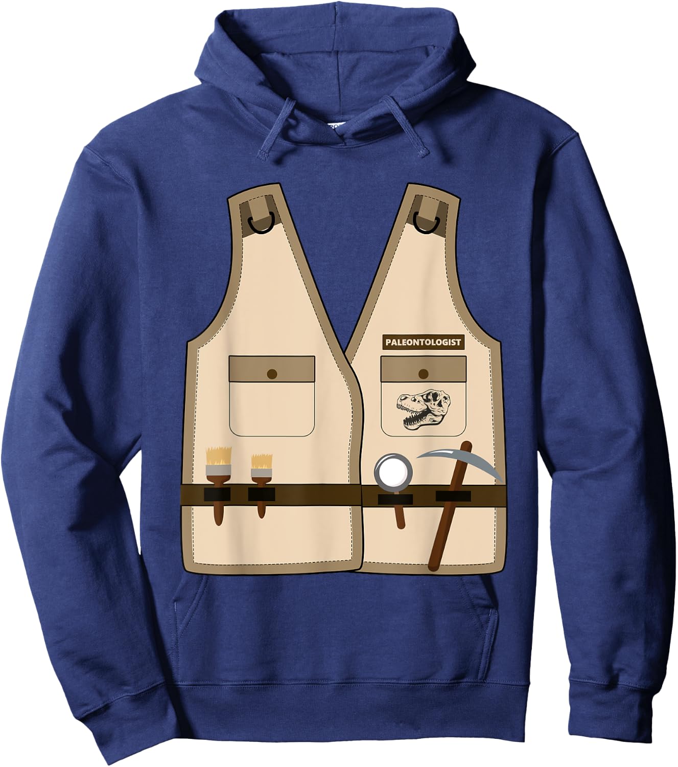 Adult Kids Halloween Paleontologist Dinosaur Hunter Costume Hoodie - Hoodie | Navy