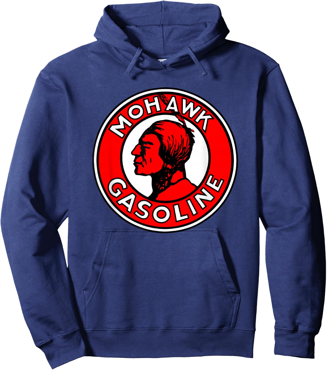 Retro Vintage Gas Station Mohawk Motor Oil Car Bikes Garage Hoodie - Hoodie | Navy