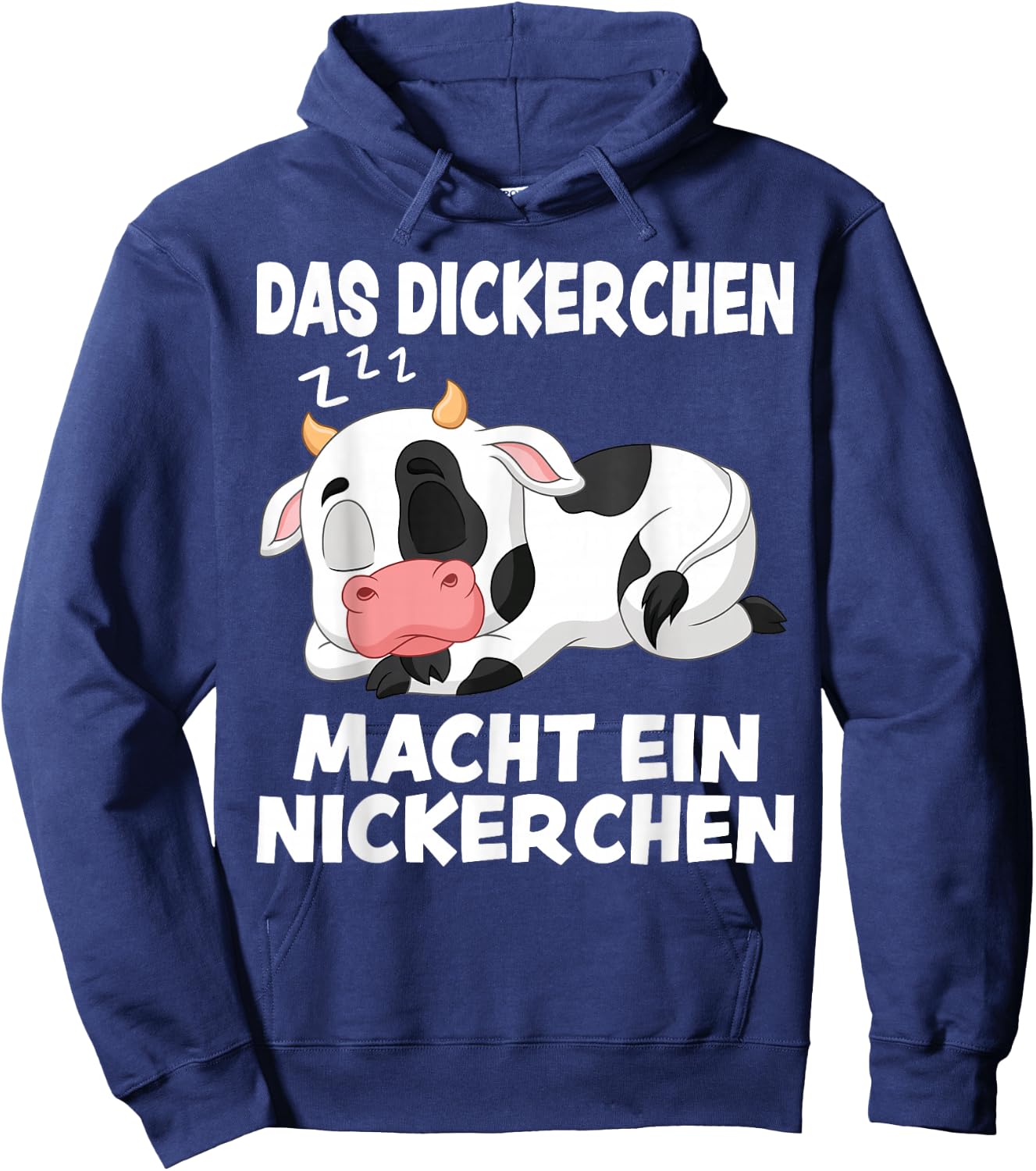 Funny Official Sleep Shirt Cow Pyjamas Nightdress Hoodie - Hoodie | Navy
