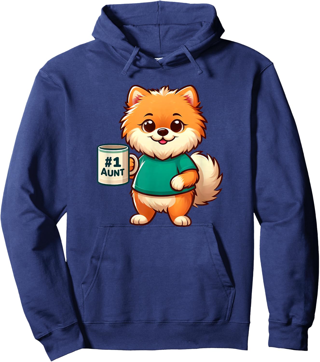 Poméranian Aunt Dog Funny Family Hoodie - Hoodie | Navy