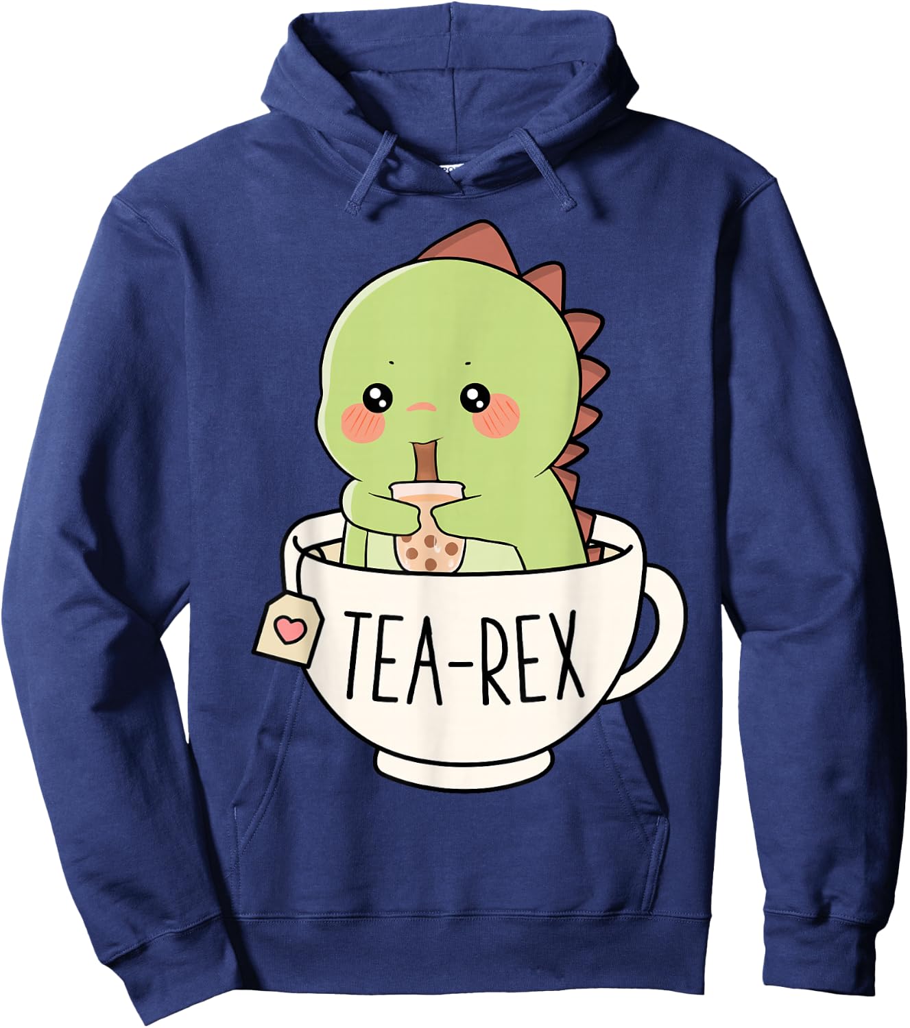 Boba Tea-Rex Süßer T-Rex Dinosaurier-Liebhaber Kawaii Lustiger Dino Pun Hoodie - Hoodie | Navy
