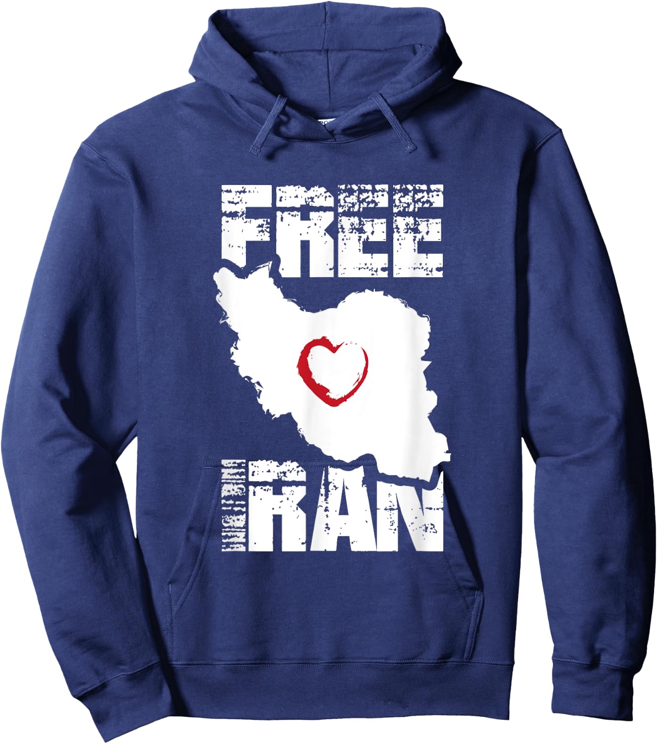 Free Iran | Love Freedom Herz Iran, persisches Zitat Hoodie - Hoodie | Navy