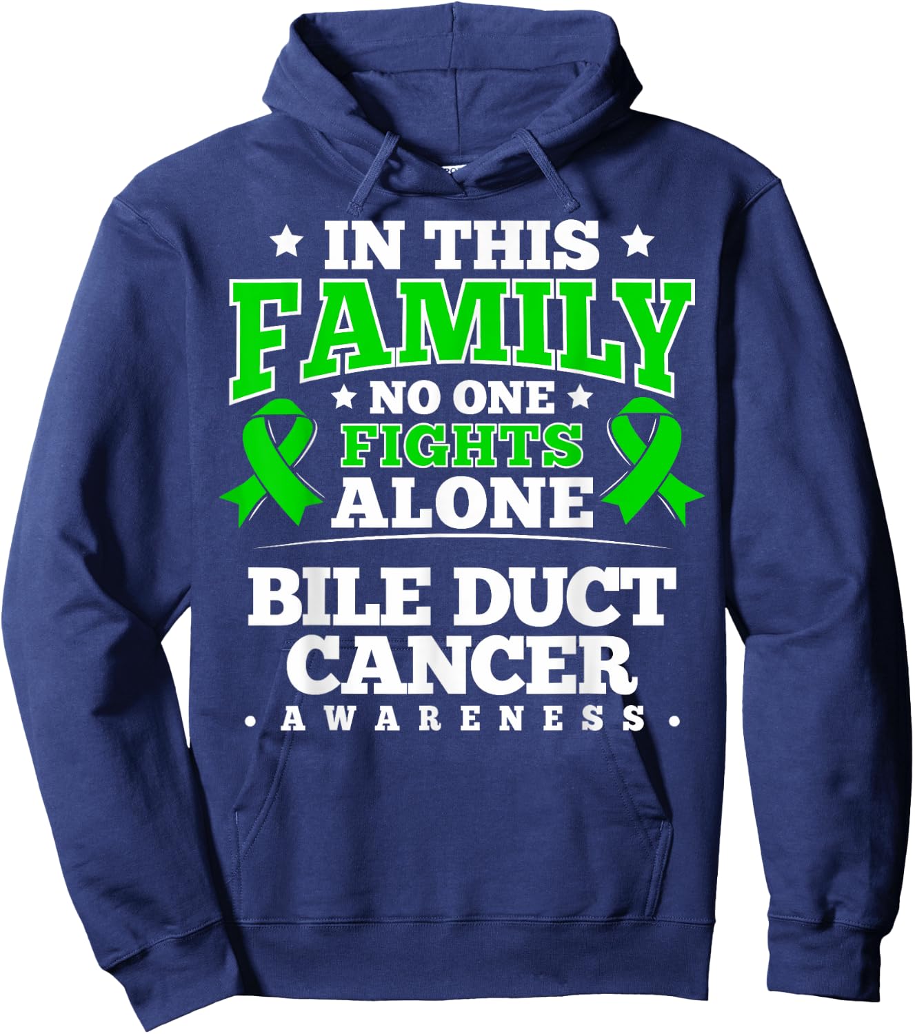 Cholangiocarcinoma Gift Bile Duct Cancer Awareness Hoodie - Hoodie | Navy