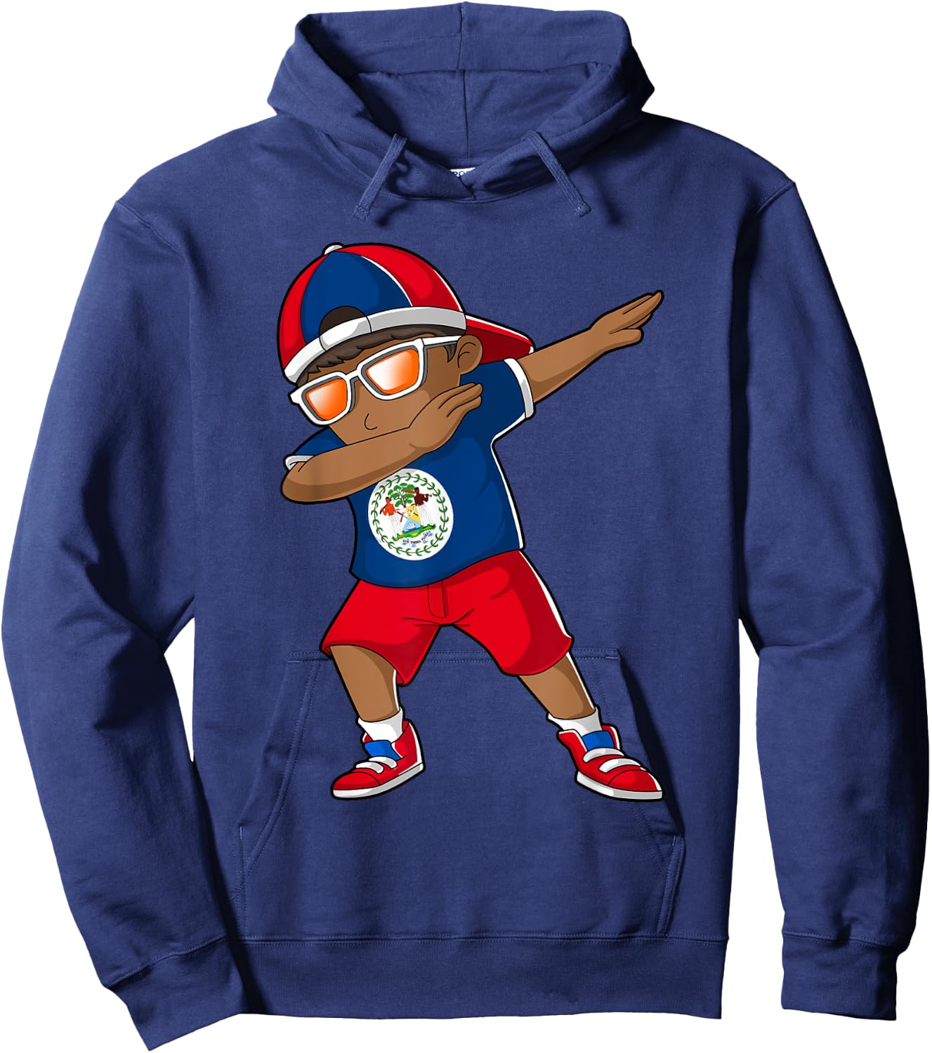 Belizean Boy Belize Kid Patriotism Roots Heritage Hoodie - Hoodie | Navy