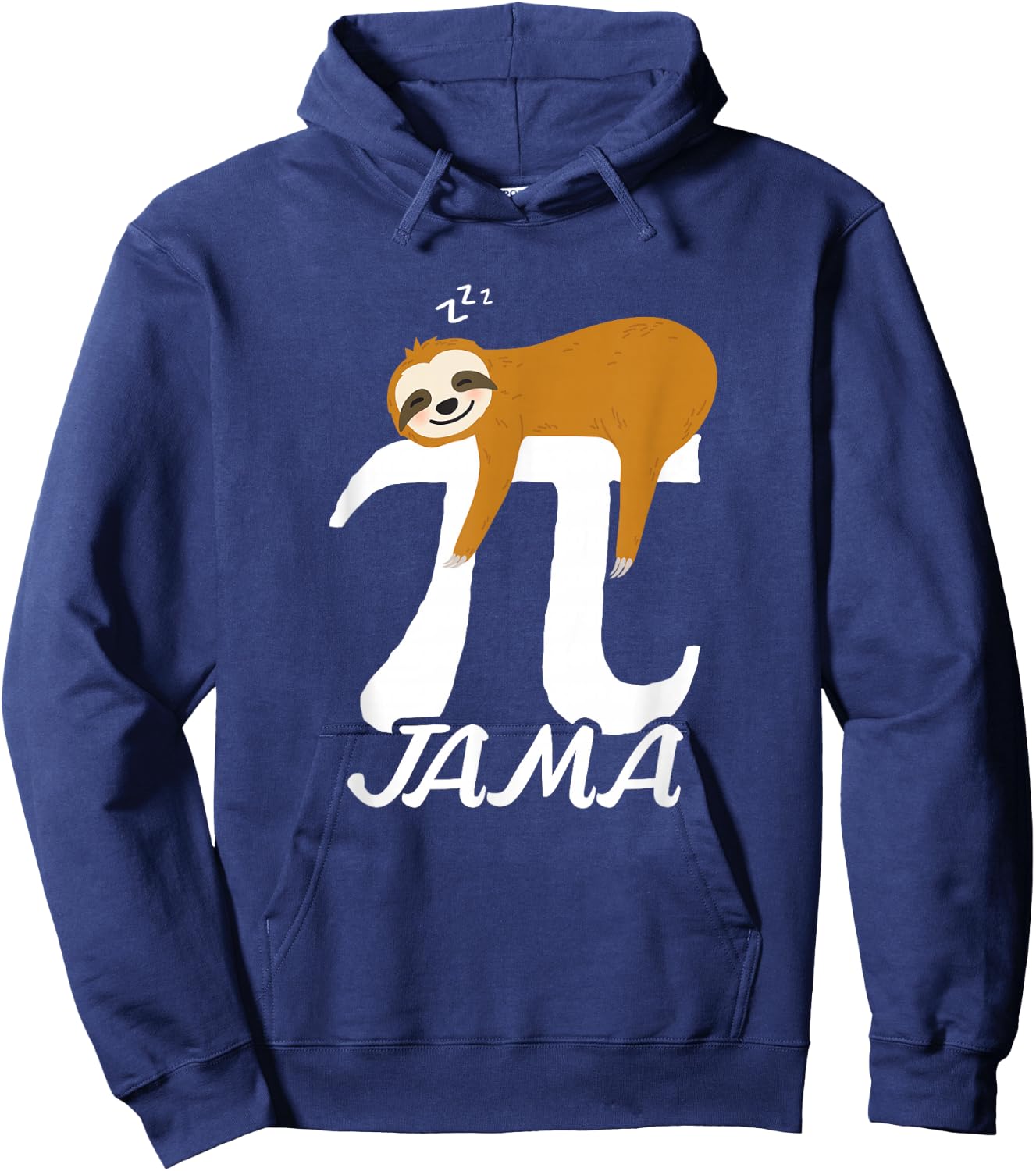 Pi Jama Sloth Pajama PJ 3.14 Pi Number Symbol Math Sloth Hoodie - Hoodie | Navy