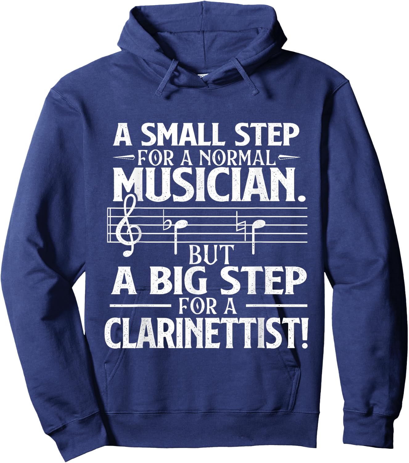 A Small Step For A Normal Musician - Clarinet Clarinetist Hoodie - Hoodie | Navy