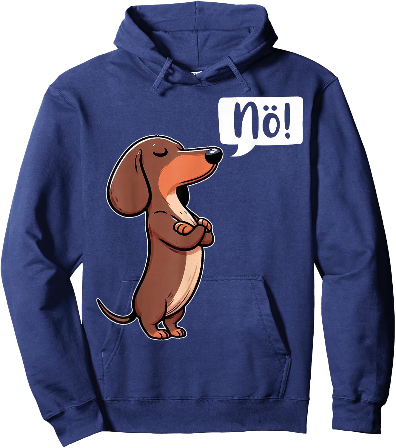 Dickköpfiger Rauhaardackel Nö Dachshund Dog Funny Dog , black Hoodie - Hoodie | Navy