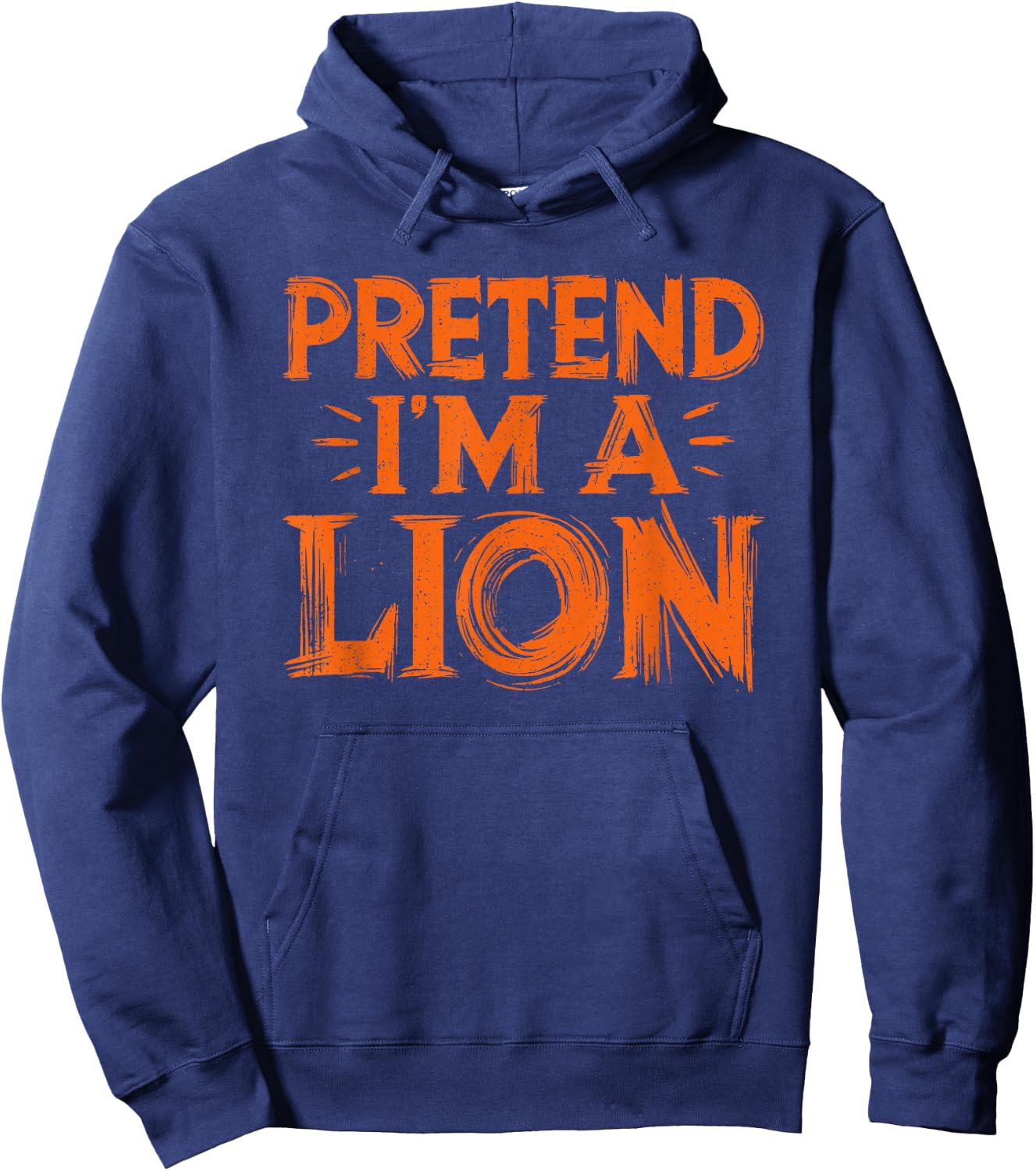 Pretend I'm A Lion Shirt Kids DIY Easy Halloween Costume Hoodie - Hoodie | Navy