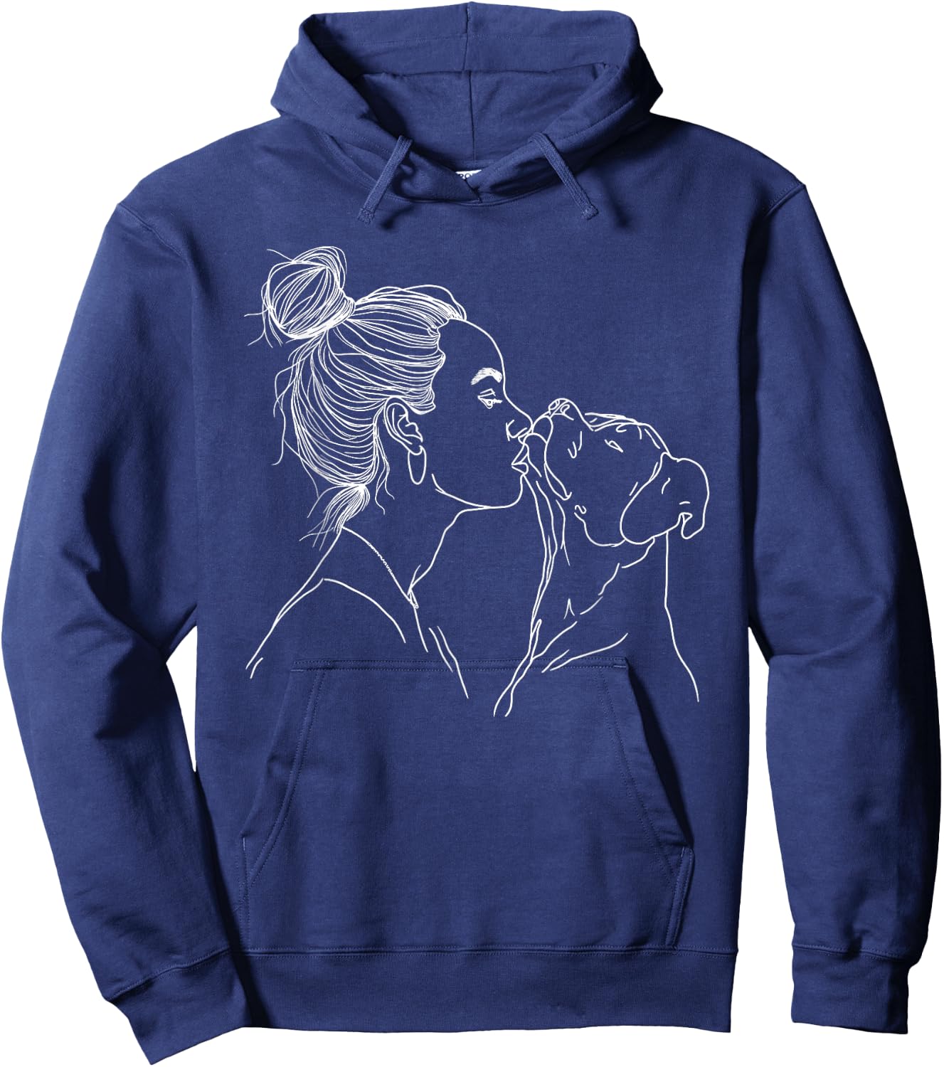 Staffordshire Bull Terrier Mom Dog Art Mother's Day Hoodie - Hoodie | Navy