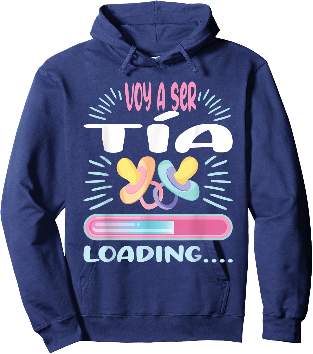 Voy A Ser Tía Loading.... Hoodie - Hoodie | Navy