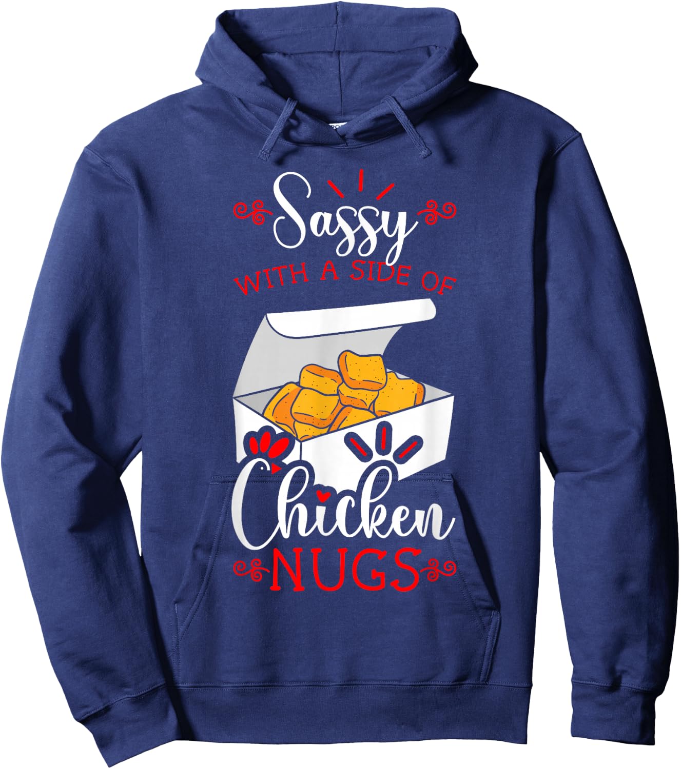 Chicken Nugget Fans Nug Eaters Fast Food Lovers Nuggies Hoodie - Hoodie | Navy