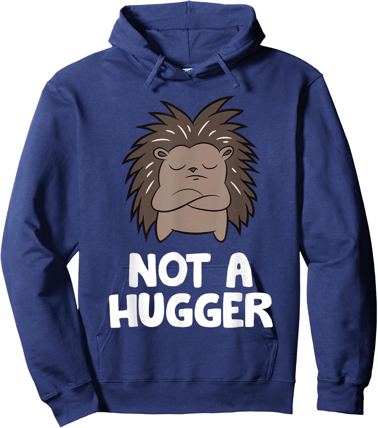 Not A Hugger Porcupine Hoodie - Hoodie | Navy
