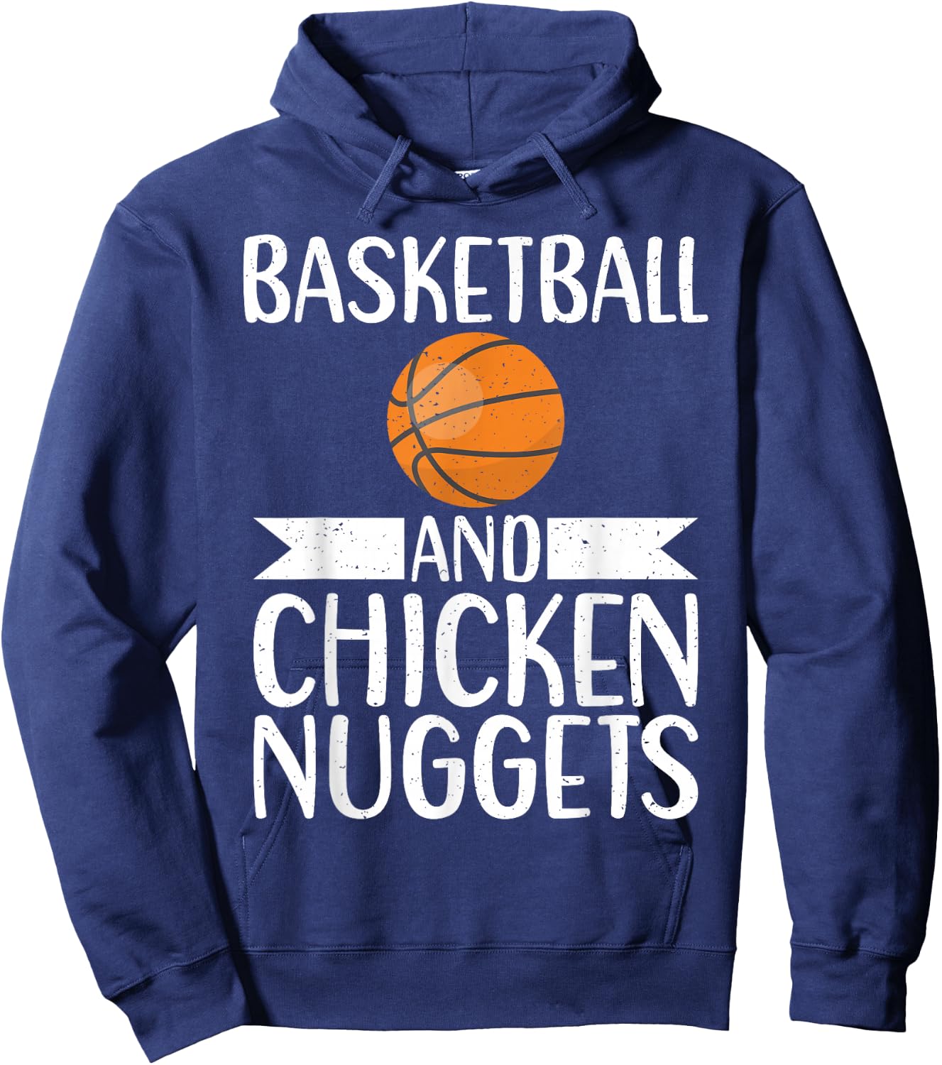 Basketball and Chicken Nuggets Hoodie - Hoodie | Navy