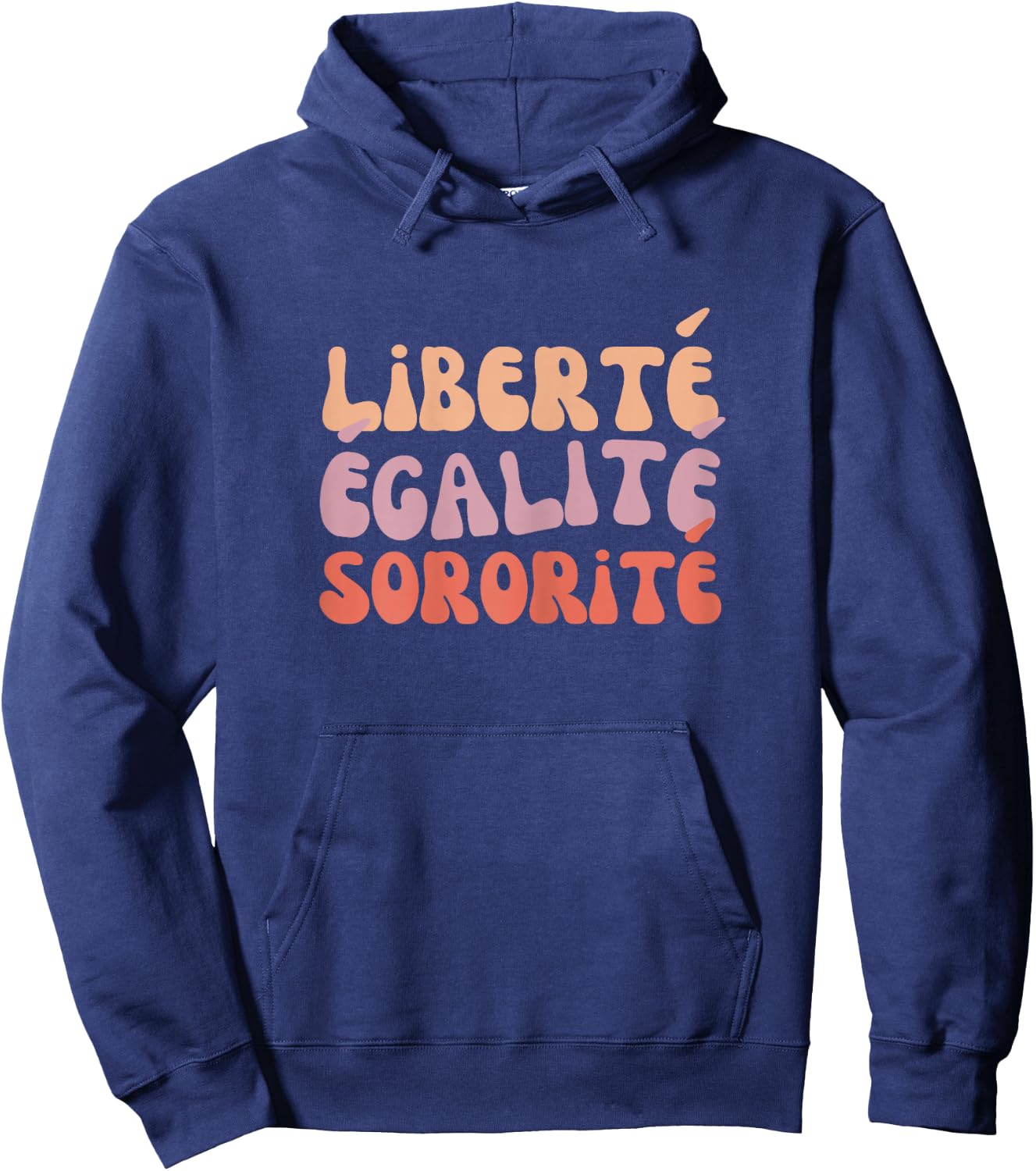 Freedom Equality Sorority Seventies for Sisters and Girlfriends , Black, Female X-Small Hoodie - Hoodie | Navy