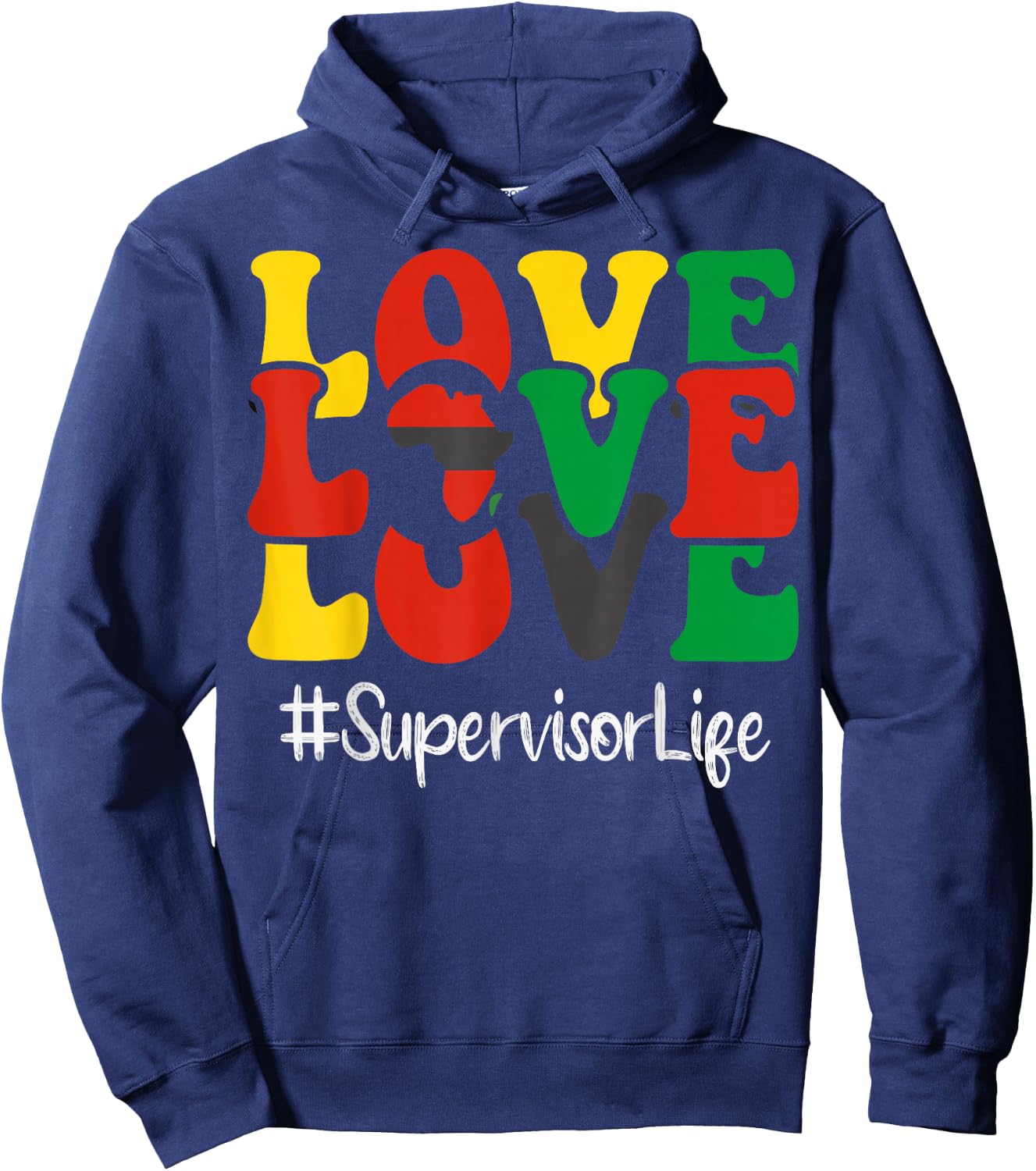 Supervisor Love African American Women Black History Month Hoodie - Hoodie | Navy
