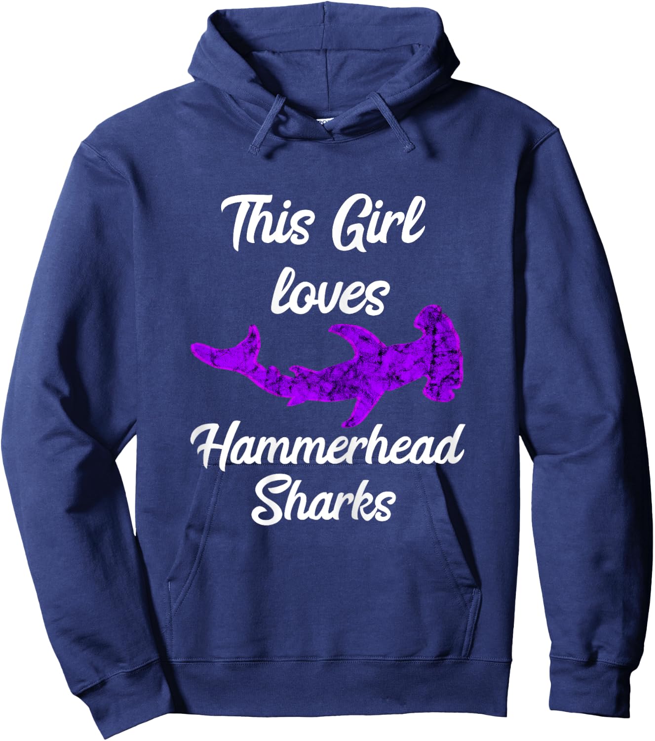 This Girl Loves Hammerhead Shark Sphyrna Ocean Fish Hoodie - Hoodie | Navy