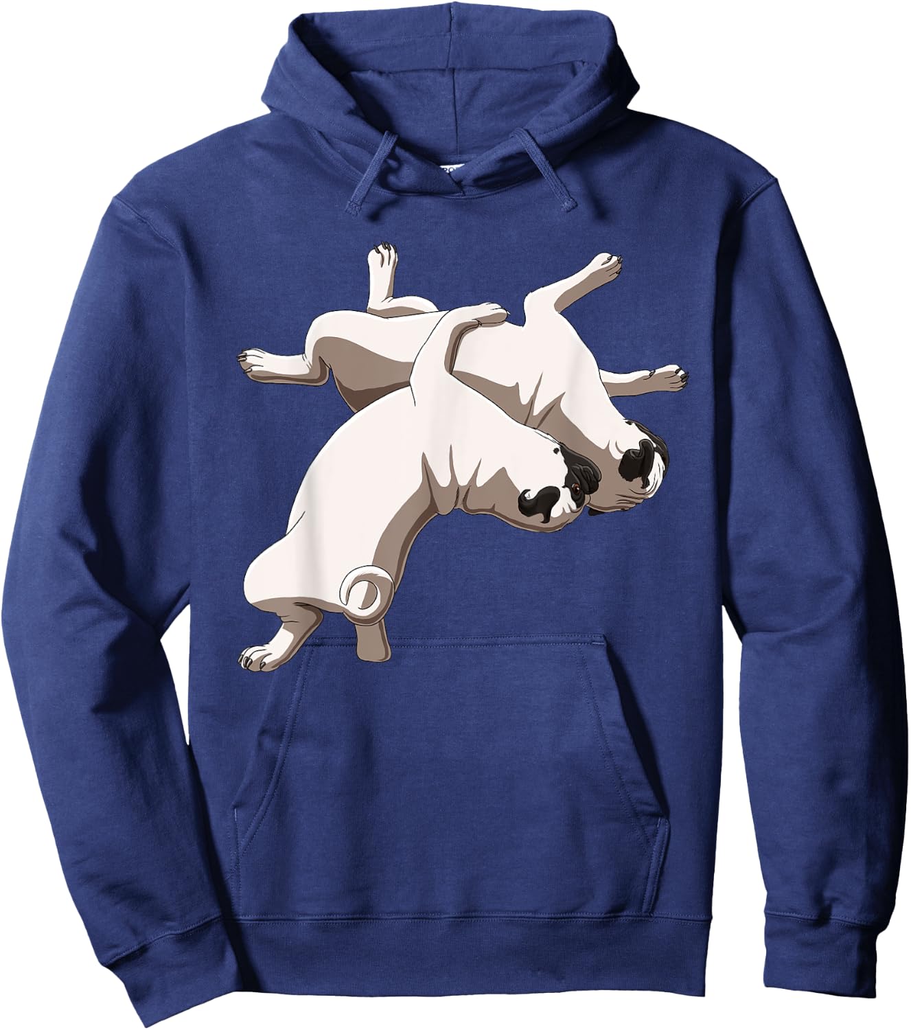 Funny Wrestling Dog Wrestler Pug Women Girls Kids Hoodie - Hoodie | Navy