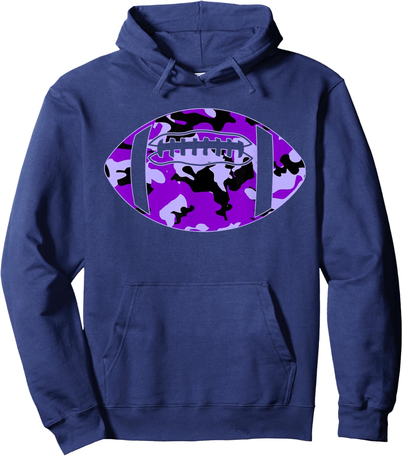 Camouflage Football Shirt - Purple Camo Football Hoodie - Hoodie | Navy