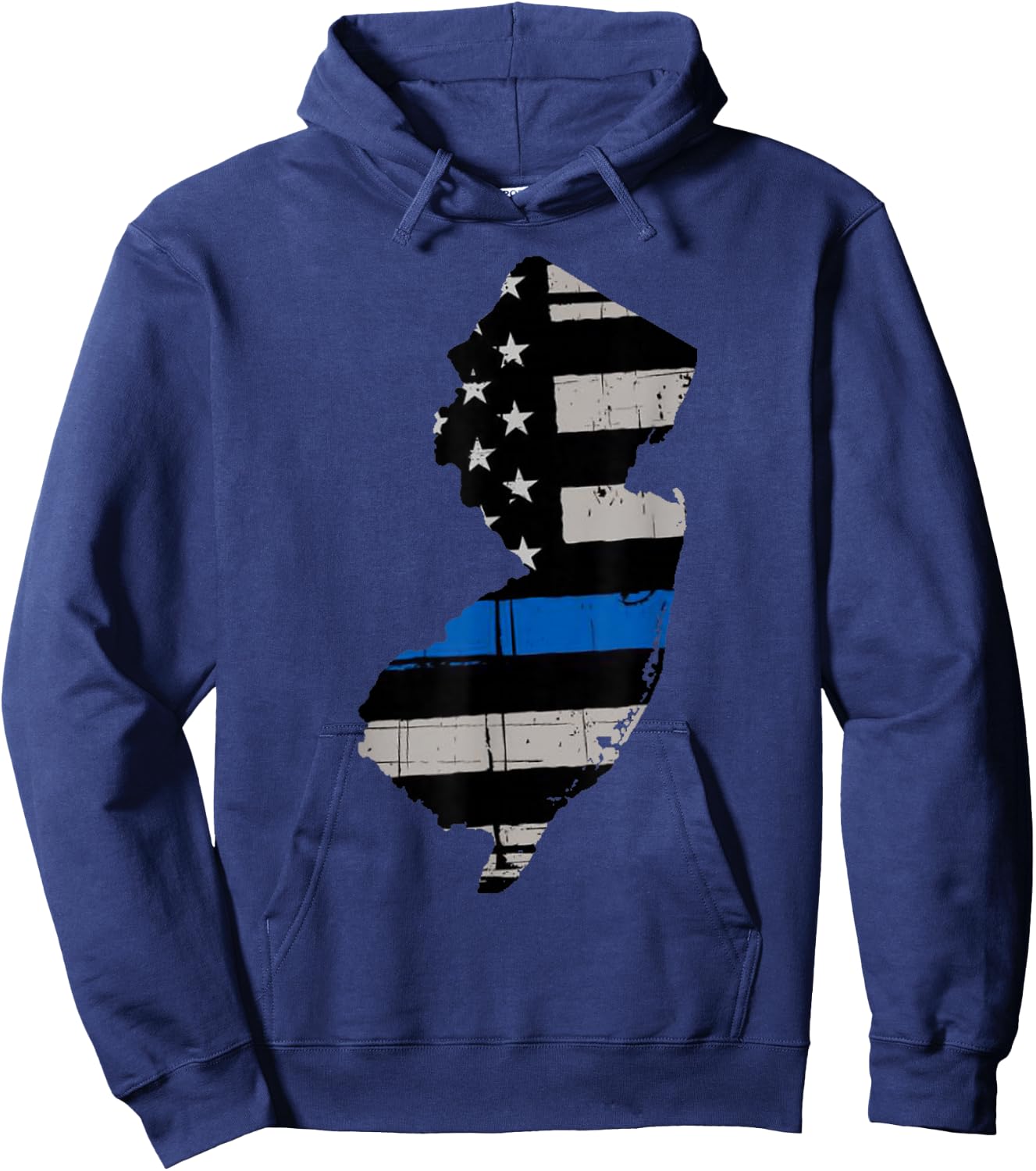 Support Law Enforcement New Jersey NJ State Police Hoodie - Hoodie | Navy