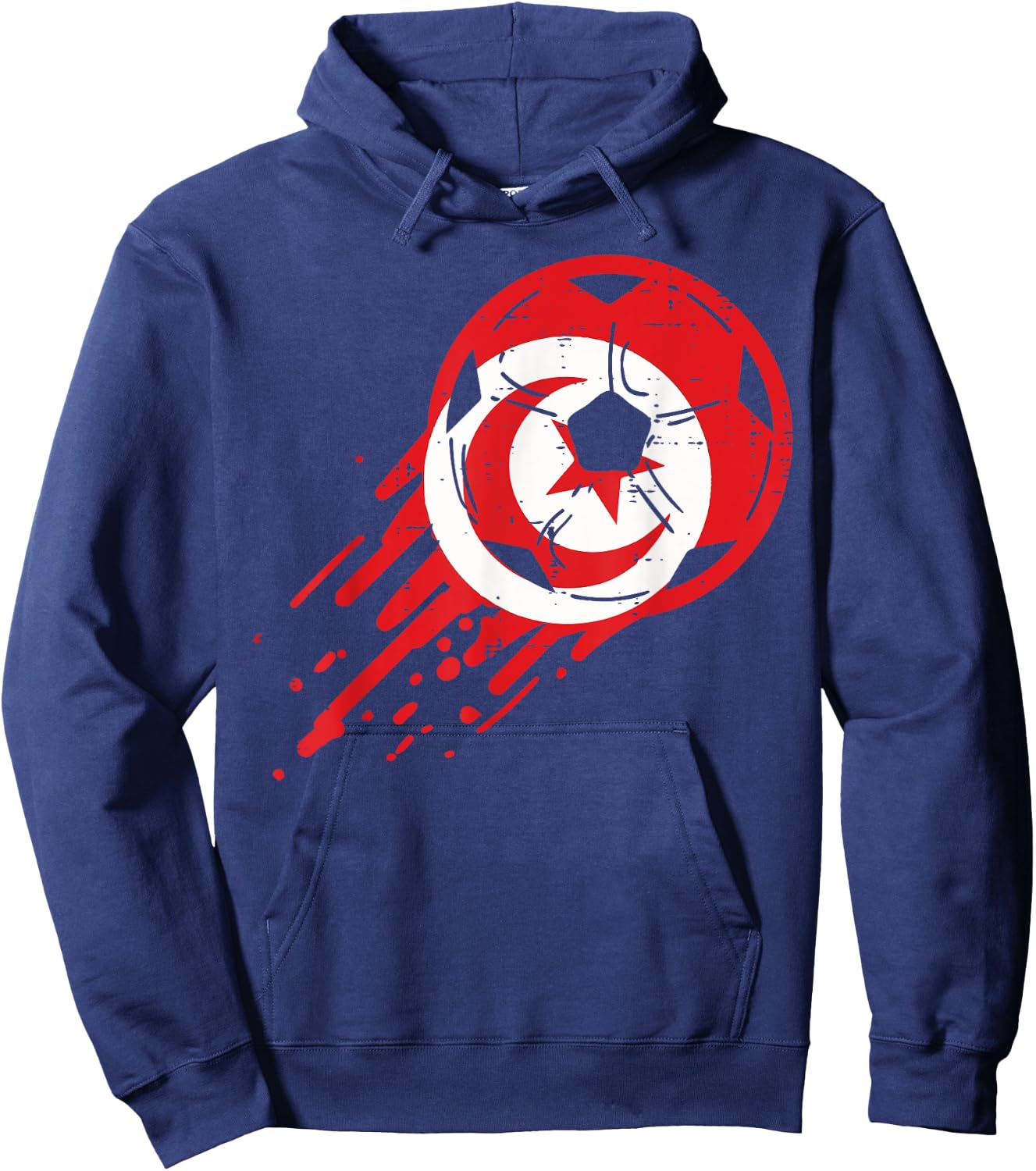 Tunisia Flag Tunisian Soccer Football Fan Men Women Kids Hoodie - Hoodie | Navy