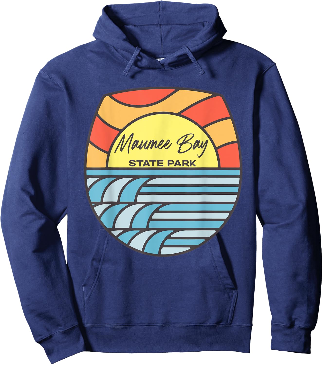 Maumee Bay State Park Ohio Lake OH Sunset Souvenirs Hoodie - Hoodie | Navy